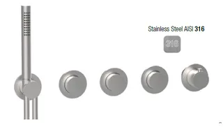 Смеситель для душа, Almar, 316 Stainless Steel, на 3 потребителя, цвет-Stainless Steel AISI 316 (Товар заказной, возврату не подлежит)