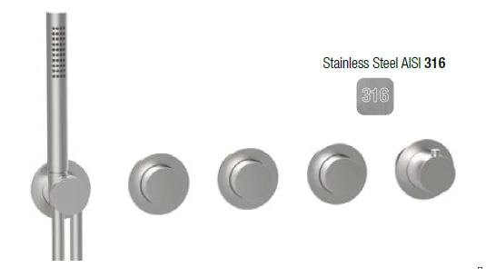 Смеситель для душа, Almar, 316 Stainless Steel, на 3 потребителя, цвет-Stainless Steel AISI 316 (Товар заказной, возврату не подлежит)