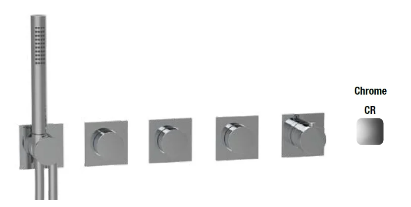 Смеситель для душа, Almar, Modular Push, на 3 потребителя, цвет-хром (Товар заказной, возврату не подлежит)