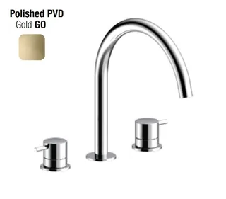 Смеситель для раковины, Almar, цвет-золото (Gold Polished PVD) (Товар заказной, возврату не подлежит) — иконка