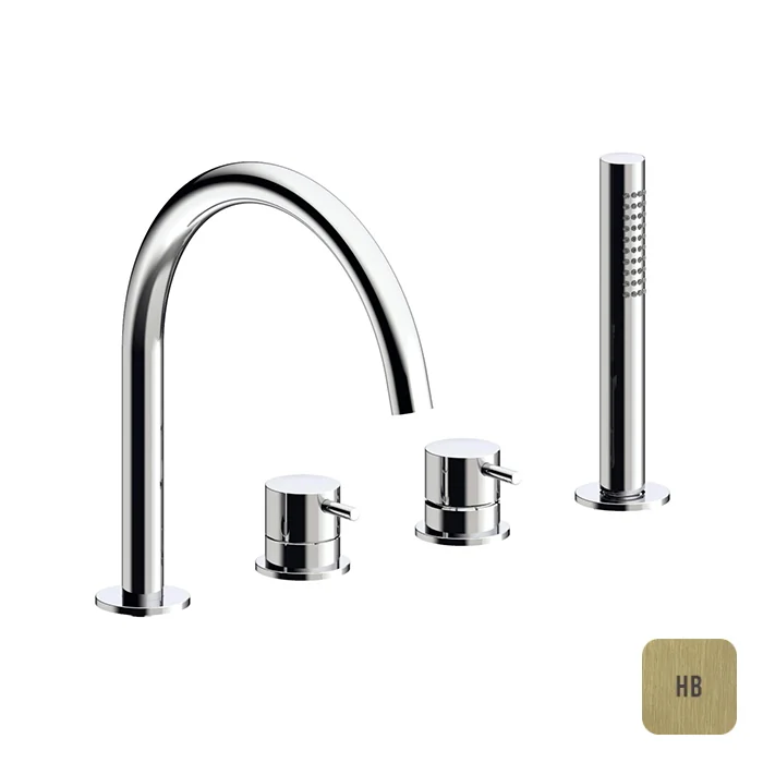Смеситель для ванны и душа, Almar, на борт ванны, цвет-High Brass Brushed PVD (Товар заказной, возврату не подлежит)