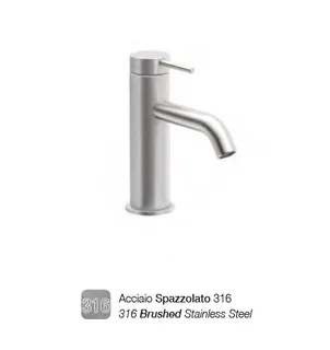 Смеситель для раковины, Almar, на раковину/столешницу, цвет-Stainless Steel AISI 316 (Товар заказной, возврату не подлежит)