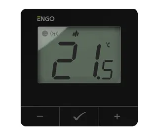 Терморегулятор, Engo Controls, Е25, накладной, универсальный, ZigBee/868 МГц, 230 В, черный (старый артикул E20B230ZB) — иконка