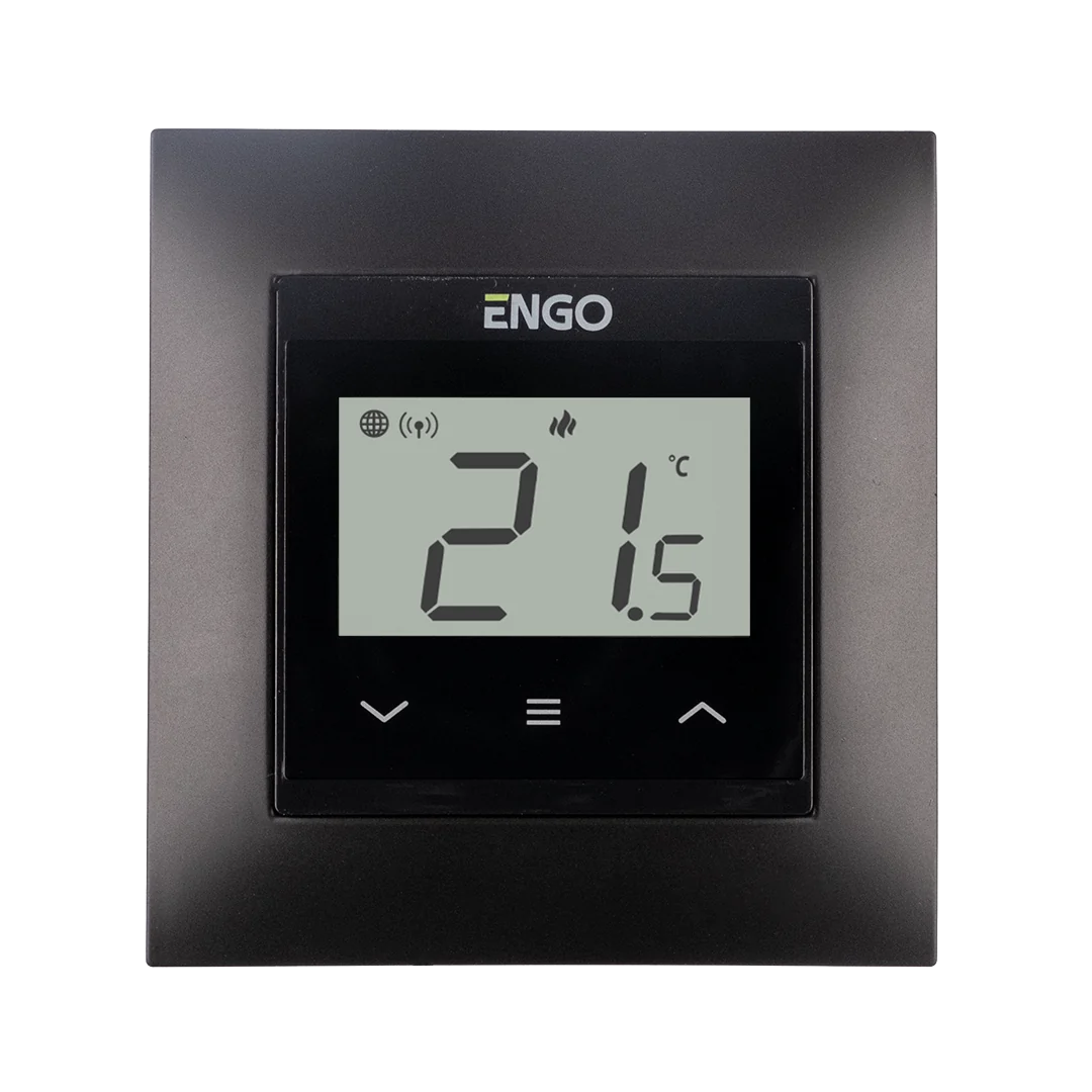Терморегулятор, Engo Controls, проводной, встраиваемый, программируемый, черный