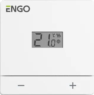 Проводной терморегулятор, Engo Controls, накладной, 24В, цвет-белый — иконка
