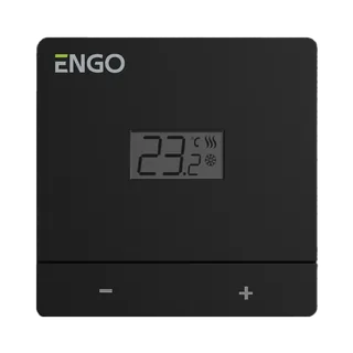 Терморегулятор, Engo Controls, проводной, накладной, на батарейках, черный