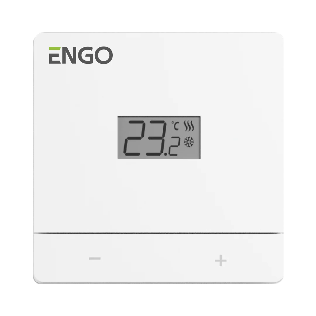 Терморегулятор, Engo Controls, проводной, накладной, на батарейках, белый