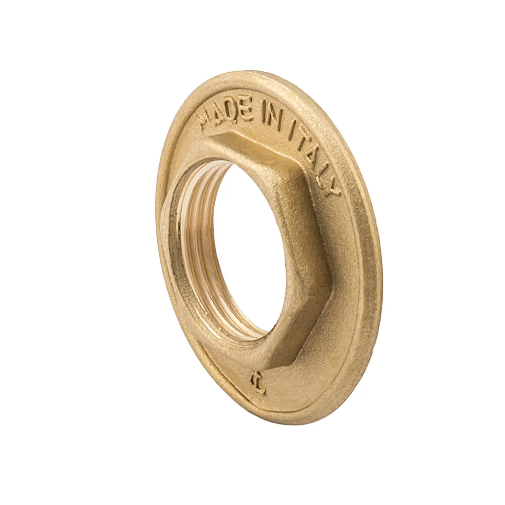 Гайка стопорная, ELSEN, Metalit, В, 1/2", латунь, с фланцем