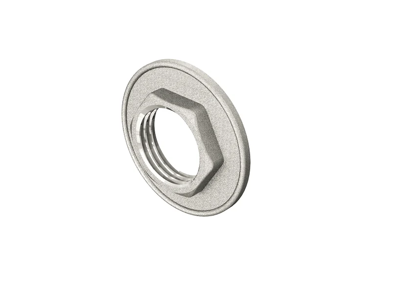 Гайка стопорная, ELSEN, Tin plated Metalit, В, 3/4", латунь с покрытием TIN (олово), с фланцем, CN