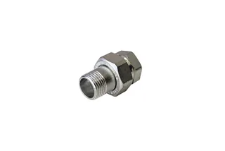 Сгон американка, ELSEN, Tin plated Metalit, прямой, НВ, 1", 1", латунь с покрытием TIN (олово), с плоским уплотнением