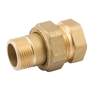 Сгон американка, ELSEN, Metalit, прямой, НВ, 1 1/4", 1 1/4", латунь, с плоским уплотнением