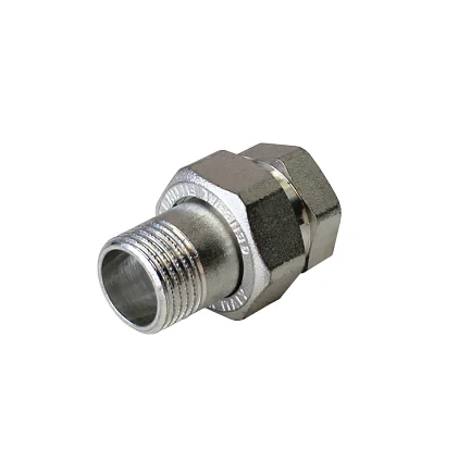 Сгон американка, ELSEN, Tin plated Metalit, прямой, НВ, 1 1/4", 1 1/4", латунь с покрытием TIN (олово), плоское уплотнение, CN