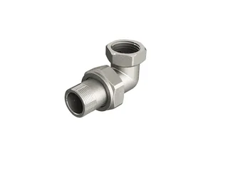 Сгон американка, ELSEN, Tin plated Metalit, угловой, НВ, 1 1/4", 1 1/4", латунь с покрытием TIN (олово), плоское уплотнение, CN