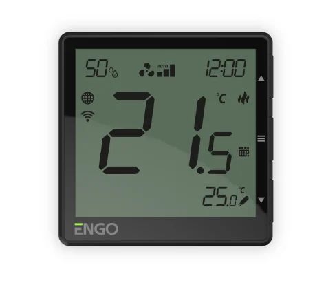 Терморегулятор, Engo Controls, программируемый проводной, черный