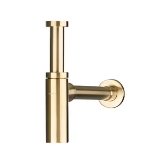 Сифон, Splendy, Elegance, для раковин, бутылочный, 1 1/4" х 35, цвет-золото матовое (брашированное)