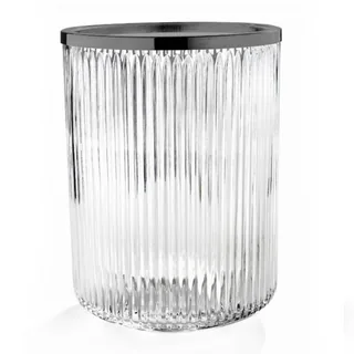 Урна, 3SC, Elegance Crystal, без крышки, шгв 200*200*280, цвет-хрусталь прозрачный/Black Matt Nickel