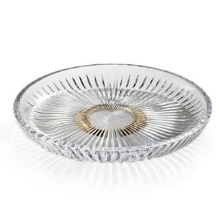 Лоток универсальный, 3SC, Elegance Crystal, шгв 220*220*250, цвет-хрусталь прозрачный/Polished Gold 24Kt