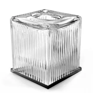 Диспенсер для бумажных салфеток, 3SC, Elegance Crystal, шгв 130*130*150, цвет-хрусталь прозрачный/Black Matt Nickel