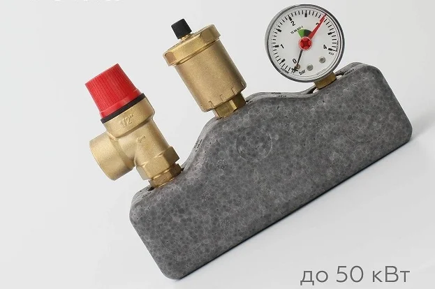 Группа безопасности котла, до 50 кВт, 1", В, 3 бар