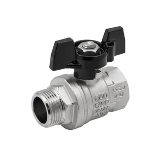 Кран шаровой, Strong T, 3/4", НВ, ручка-бабочка