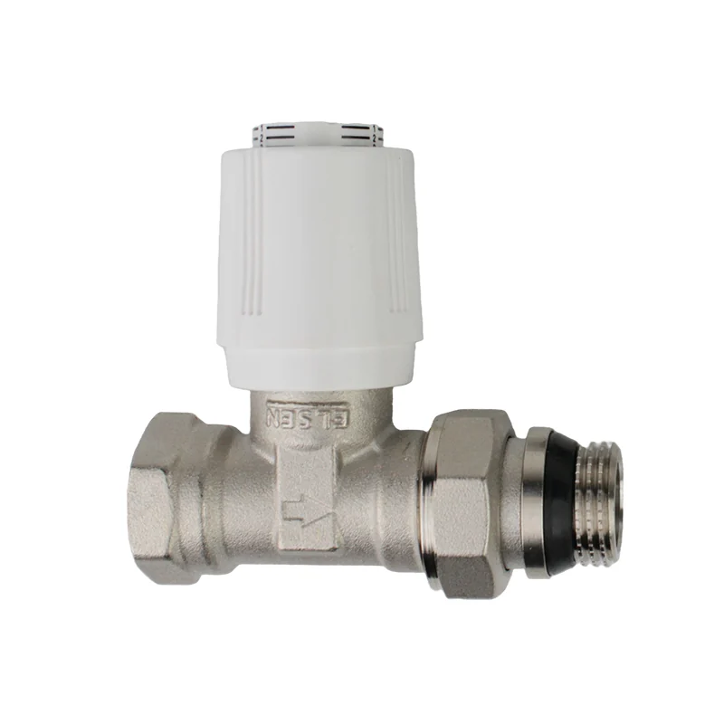 Вентиль, ELSEN, прямой ручной, 1/2" В - 1/2" Н, с уплотнением, латунь никелированная