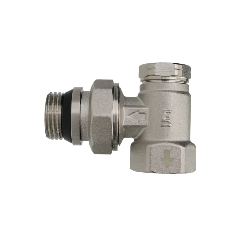 Вентиль, ELSEN, угловой отсекающий, 1/2" В - 1/2" Н, с уплотнением, латунь никелированная