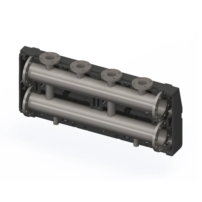 Коллектор на 2 контура DN150 в изоляции с фланцевыми отводами DN65 PN10
