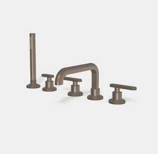 Смеситель для ванны и душа, Fima Carlo Frattini, Park Lane, на борт ванны, цвет-Brushed Moka Bronze PVD — иконка