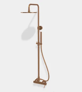 Душевая стойка, Fima Carlo Frattini, Shower column, цвет-брашированная янтарная бронза