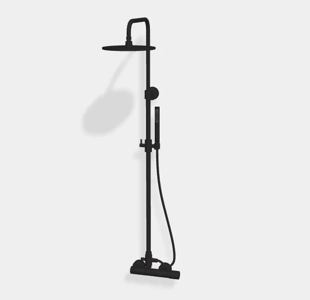 Душевая стойка, Fima Carlo Frattini, Shower column, X COLLECTION, цвет-черный матовый