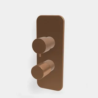 Смеситель для душа, Fima Carlo Frattini, Spillo Tech, X Collection, на 2/3 потребителя, настенный встраиваемый, цвет-бронза брашированная янтарная