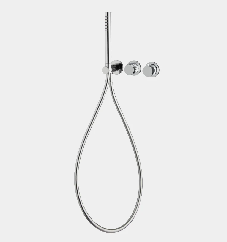 Смеситель для душа, Fima Carlo Frattini, Fimatherm, X COLLECTION, на 2 потребителя, цвет-шампань брашированная