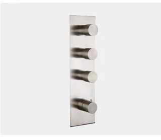 Смеситель для душа, Fima Carlo Frattini, Spillo Steel, на 3 потребителя, цвет-Inox