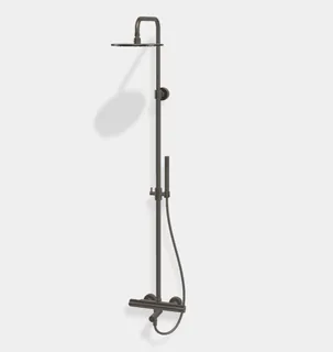 Душевая стойка, Fima Carlo Frattini, Shower column, цвет-брашированный черный хром