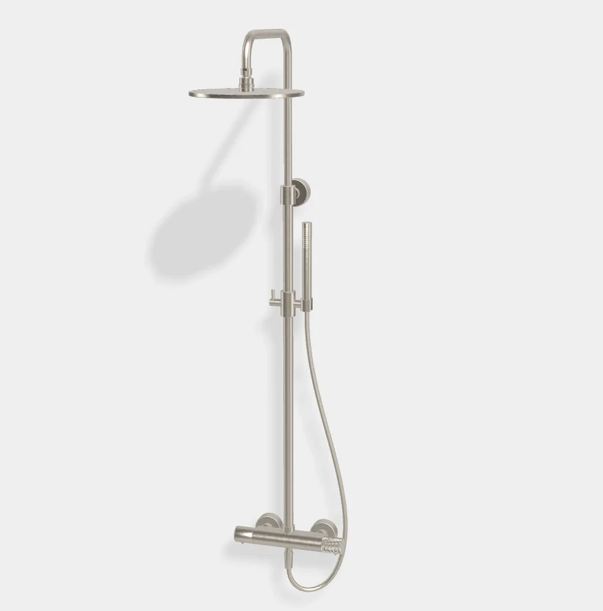 Душевая стойка, Fima Carlo Frattini, Shower column, X COLLECTION, цвет-брашированный никель