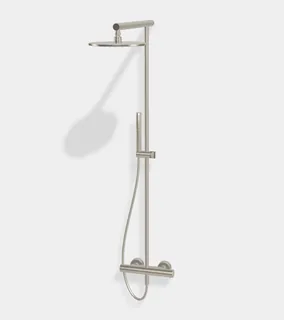 Душевая стойка, Fima Carlo Frattini, Shower column, цвет-никель брашированный
