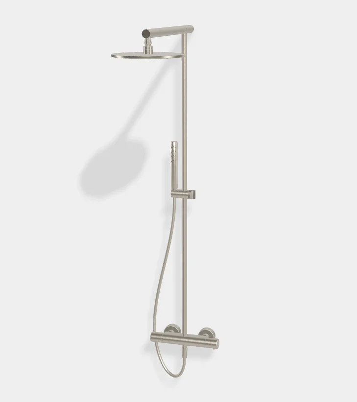 Душевая стойка, Fima Carlo Frattini, Shower column, цвет-никель брашированный