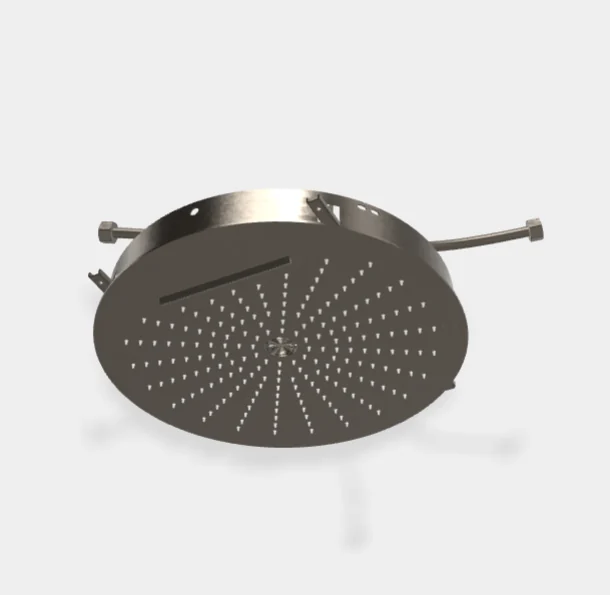 Верхний душ, Fima Carlo Frattini, Showerhead, 400*400, цвет-брашированный черный хром