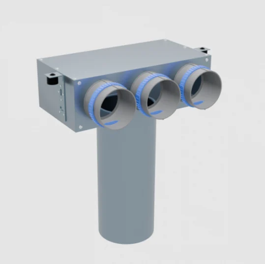 Пленум, Flexag FL-PCP-125/90x3, вентиляционный потолочный, D125, на 3 выxода FLD
