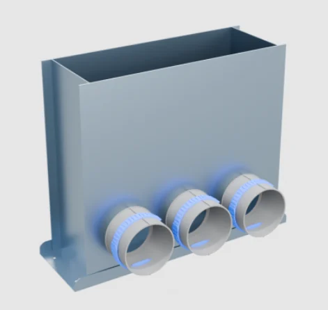 Пленум, Flexag FL-PFP-400x100/75x3, напольный, 400x100, на 3 выxода FLD