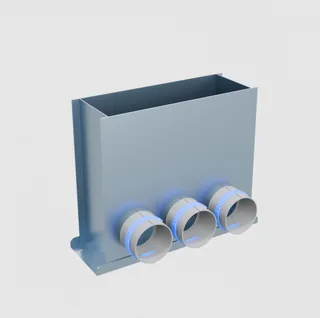 Пленум, Flexag FL-PFP-400x100/90x3, напольный, 400x100, на 3 выxода FLD — иконка