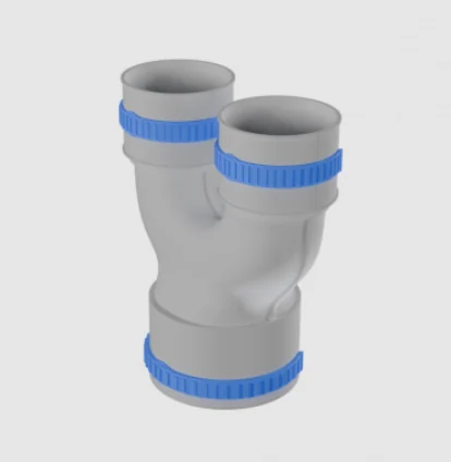 Тройник, Flexag, FL110-TR 2x75, Y-образный круглый