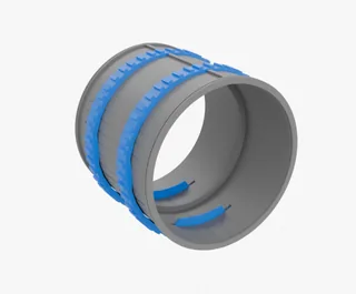 Муфта соединительная, Flexag, FLS75-G, для воздуховода DN75, серая