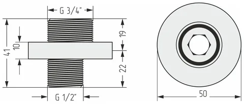 Отражатель, Сунержа, TUBE, с эксцентриком, материал-нержавеющая сталь, цвет-сталь (без покрытия) — изображение 1