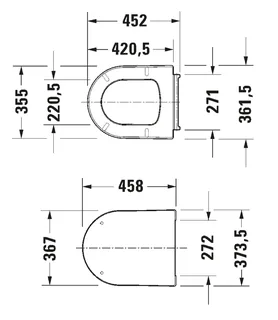 Сиденье для унитаза, Duravit, ME by Starck, шг 374*458, цвет-белый (ПРОДАЕТСЯ ТОЛЬКО В КОМПЛЕКТЕ С ОСНОВНЫМ ИЗДЕЛИЕМ) — изображение 1