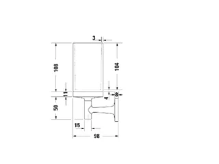 Стакан, Duravit, Starck T, шгв 65*98*173, цвет-хром/матовое стекло — изображение 1
