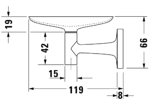 Мыльница, Duravit, Starck T, шг 140*119, цвет-черный матовый — изображение 1