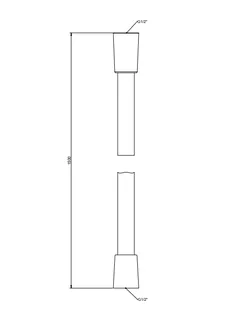 Шланг для душа, Gessi, Technical Accessories, Сromalux, длина шланга, мм-1500, цвет-чёрный матовый — изображение 1