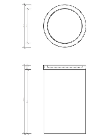 Контейнер для мусора, Decor Walther, DW, шгв 200*200*320, цвет-черный матовый — изображение 1