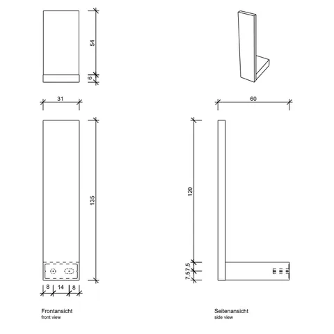 Держатель запасного рулона бумаги, Decor Walther, Contract, шгв 30*60*130, цвет-черный матовый — изображение 1